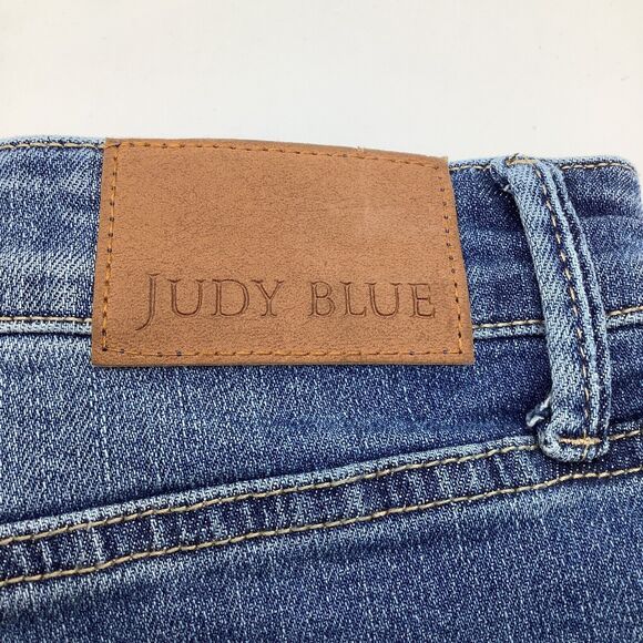 Judy Blue Womens Skinny Fit Raw Hem‎ Denim Jeans Blue Size 13/31 - Picture 4 of 9